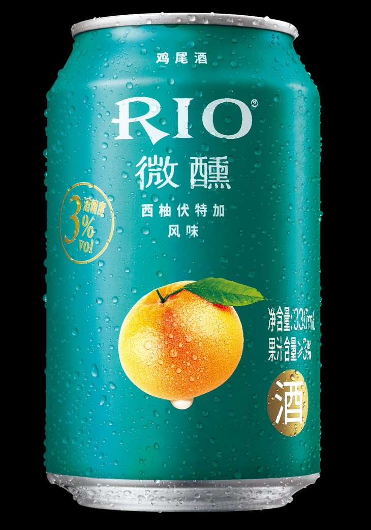 锐澳(rio)洋酒预调鸡尾酒【西柚伏特加风味】330ml*24听(20年4月)