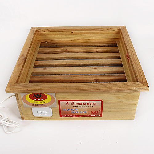 益芳实木暖脚器实木电取暖器烤火箱电木火箱四人用C28 商品图0