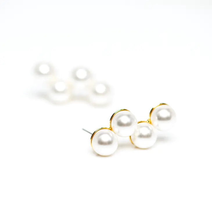 bubbly' modern pearl earrings