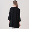 EITIE爱特爱品牌女装冬季新款宽松休闲七分袖圆领黑色衫5813513 商品缩略图4