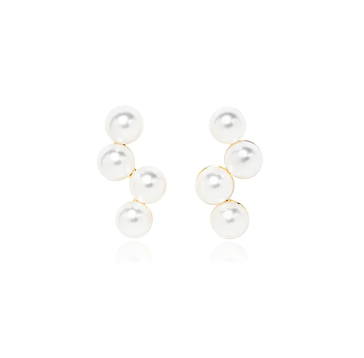 bubbly' modern pearl earrings