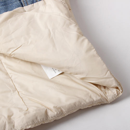 aiken/爱肯XL码肤色牛仔拼接短款羽绒服女B65 商品图2