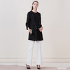 EITIE爱特爱品牌女装冬季新款宽松休闲七分袖圆领黑色衫5813513 商品缩略图1