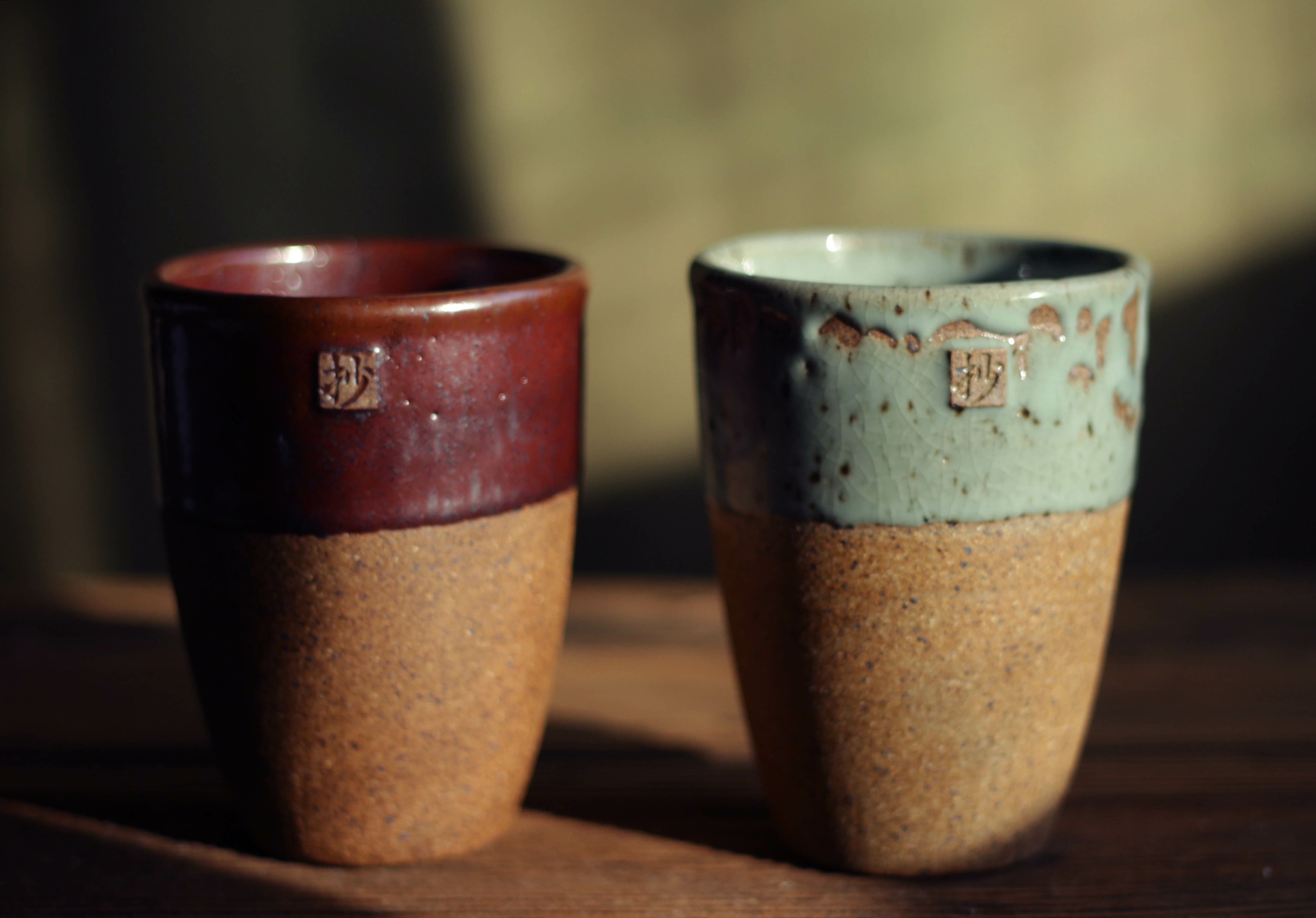 抄袭的艺术定制款 纯手工茶杯怀旧粗瓷陶瓷水缸水翁杯复古粗陶