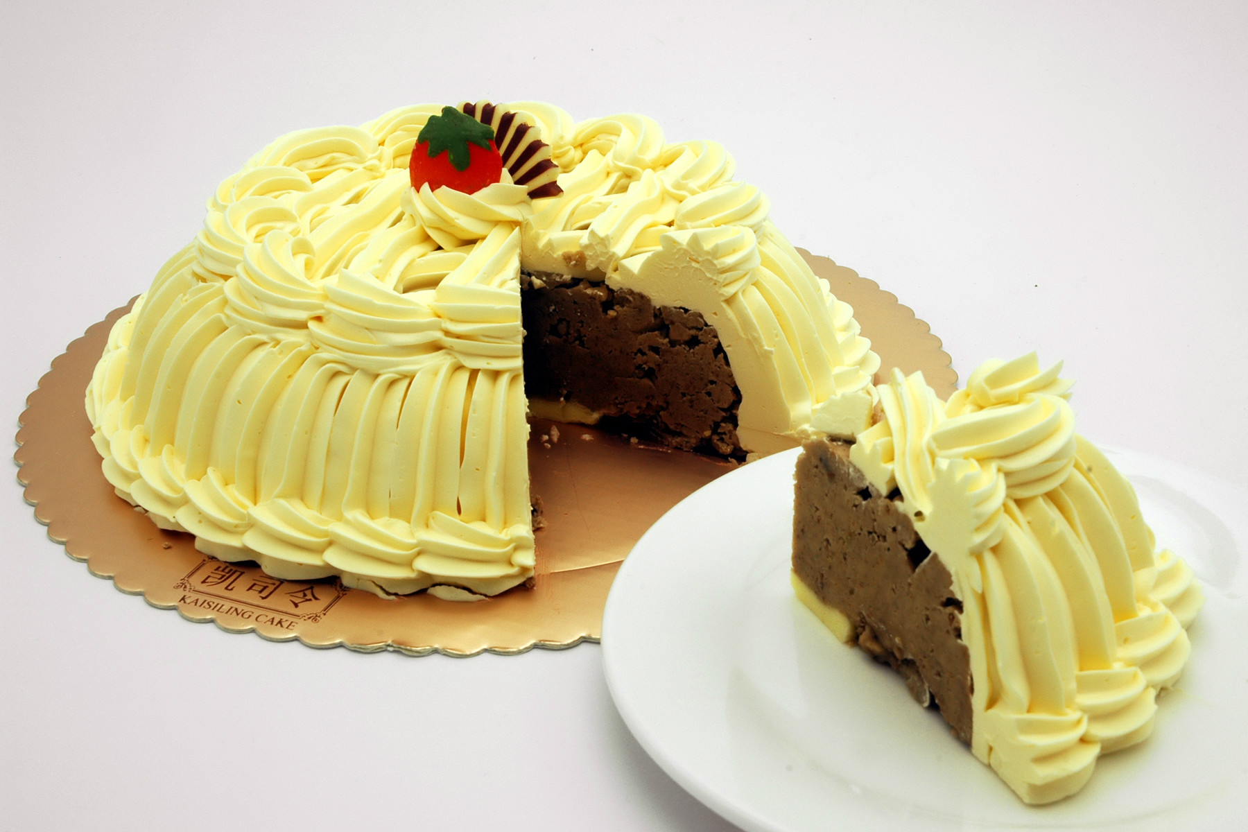 凯司令白脱栗子蛋糕2寸(代金券) 鲤鱼鳞初雪小花曲奇550g(五拼)