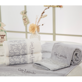 姬龙雪品牌雪莲花纯棉毛巾*2  精致套装日用品