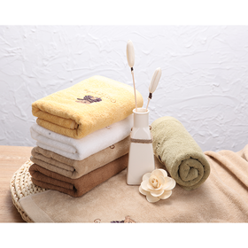 姬龙雪GUY LAROCHE小熊套装纯棉毛巾*3 精致套装日用品