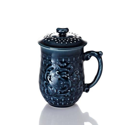 有凤来仪高杯450ml创意陶瓷水杯子办公随行定制礼品 商品图0