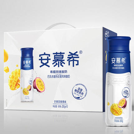 伊利安慕希希腊风味高端畅饮酸奶芒果百香果味 原味230g 商品图2