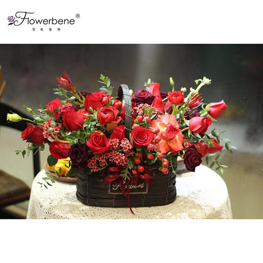 Flowerbene【花有独钟】私人订制秋色系列手提花篮 商品图2
