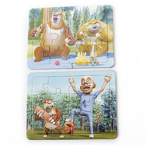 熊出没光头强熊大熊二拼图两片装A0 商品图0