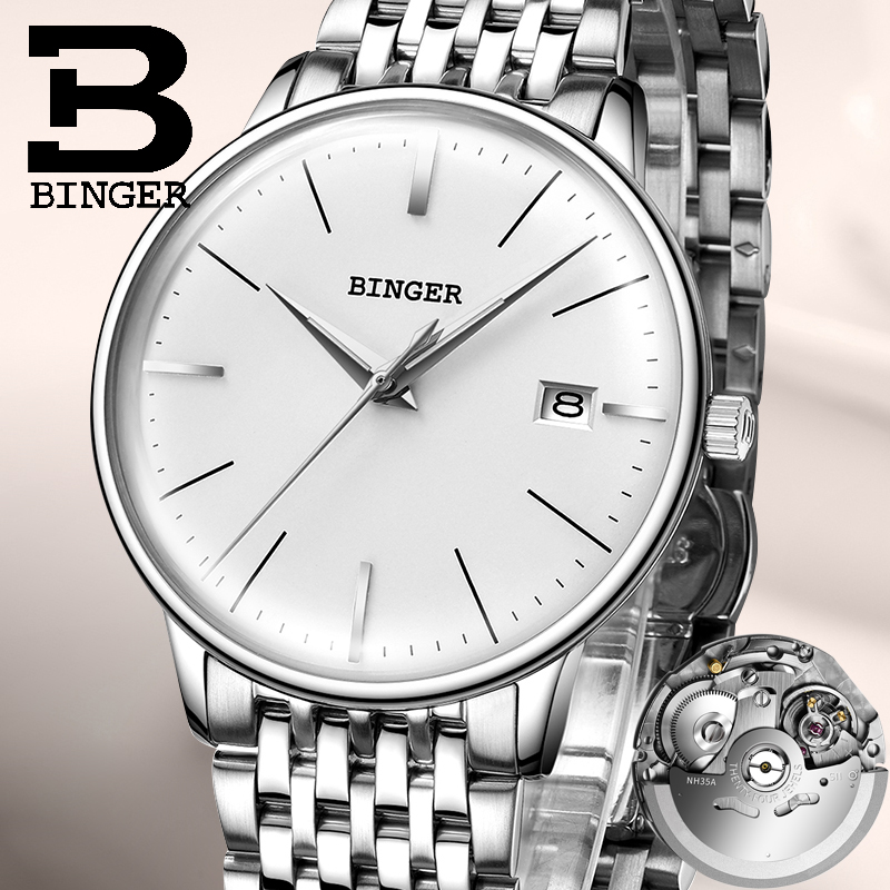 陈小春宾格手表男士全自动机械表防水3d凸面超薄进口机芯 勇创者