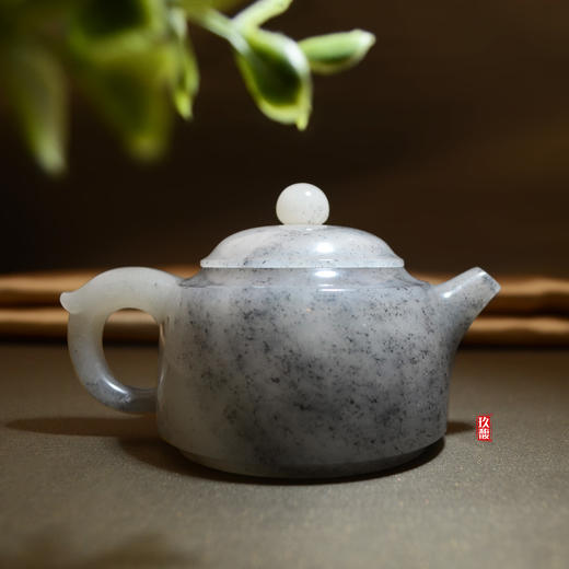 和田玉（青花）玉壶--圆棱壶（宋鸣放6623）198.97g 商品图0