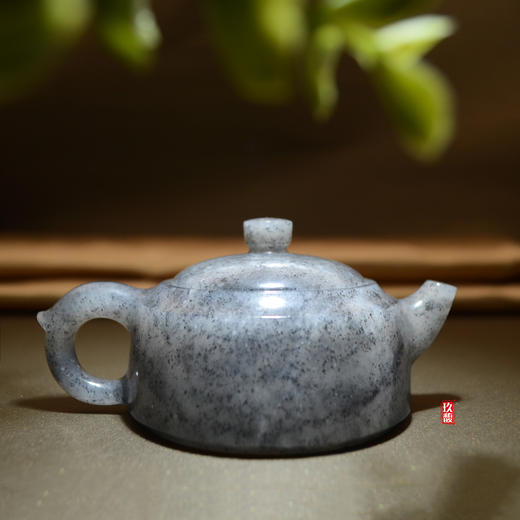 和田玉（青花）玉壶--圆棱壶（宋鸣放6658）156.20g 商品图0