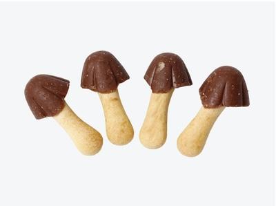 依丝蘑菇头饼干.涂层饼干1盒办公室零食 商品图1