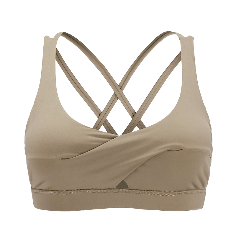跑步心情优选镂空细肩带美背防震运动内衣减震瑜伽bra健身文胸