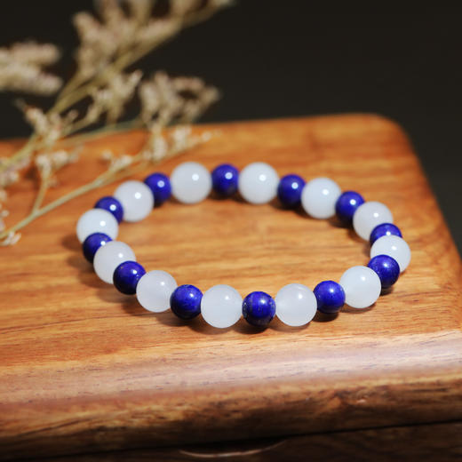 和田玉（羊脂玉）玉珠手串 玉珠8mm 商品图0