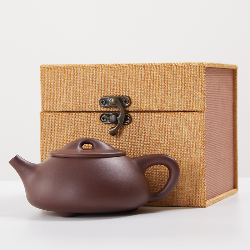 郭建平丨原矿老段泥茄段壶 段泥手工紫砂壶 约210ml