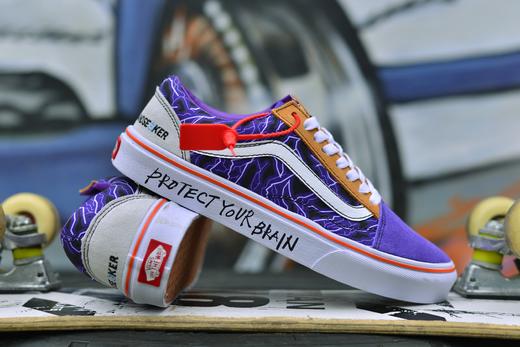 【vans情侣款】mindseeker vans联名old skool闪电火焰刺绣os拼色限量