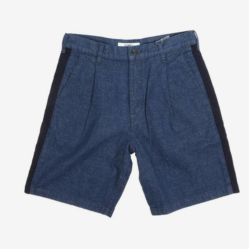 fdmtl side tape wide short pants 侧边条拼接短裤