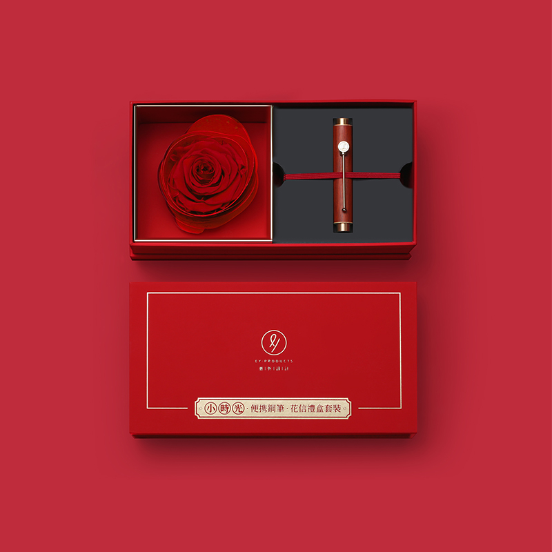 小时光便携钢笔·花信礼盒 | 进口厄瓜多尔永生花，精致小钢笔，便签台历