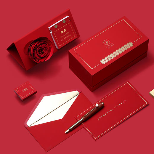 小时光便携钢笔·花信礼盒 | 进口厄瓜多尔永生花，精致小钢笔，便签台历 商品图2