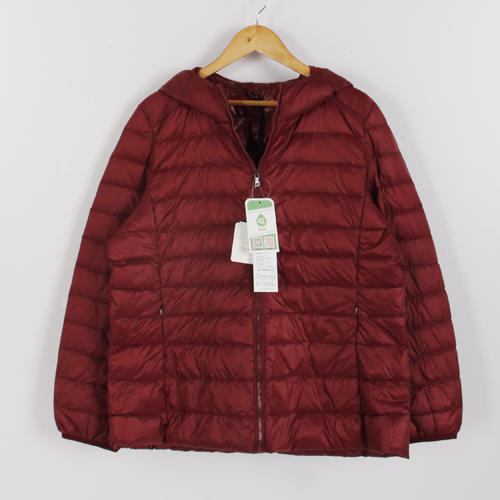 2XL码连帽羽绒服女轻薄短款外套冬保暖休闲B26 商品图0