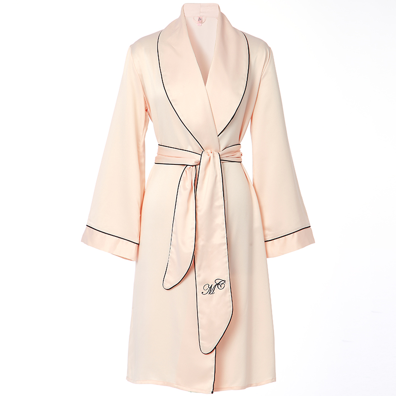 好奇小姐睡袍女冬秋长款浴袍丝质日式性感新娘袍子家居服系带晨袍