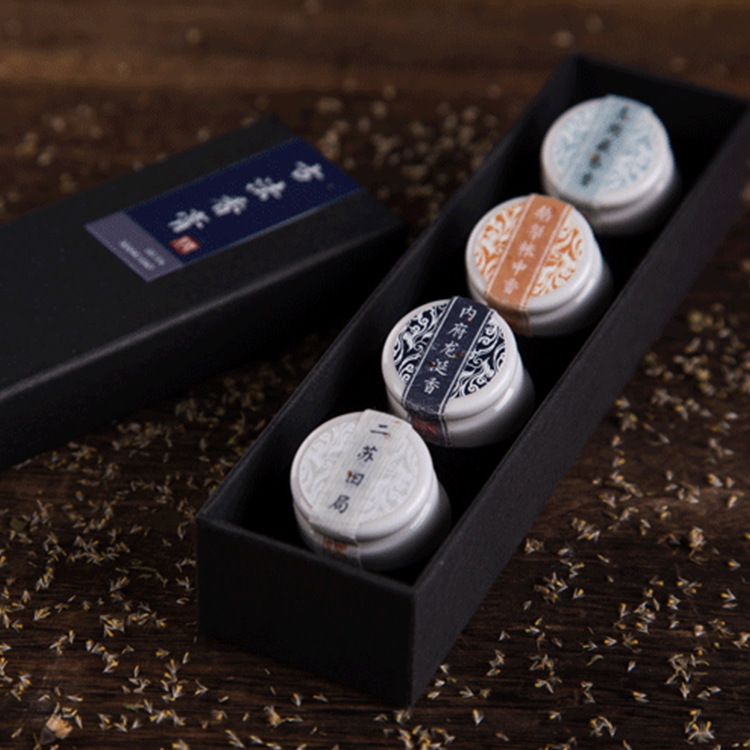 见闻香堂·古法香膏(礼盒装)│古法手作四道中国名香,留住春夏秋冬的