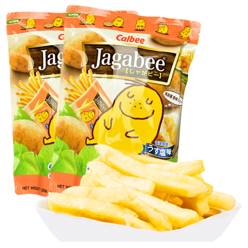 香港进口袋装宅卡b 卡乐b 薯条淡盐味紫薯非油炸香脆零食秒杀港版90g