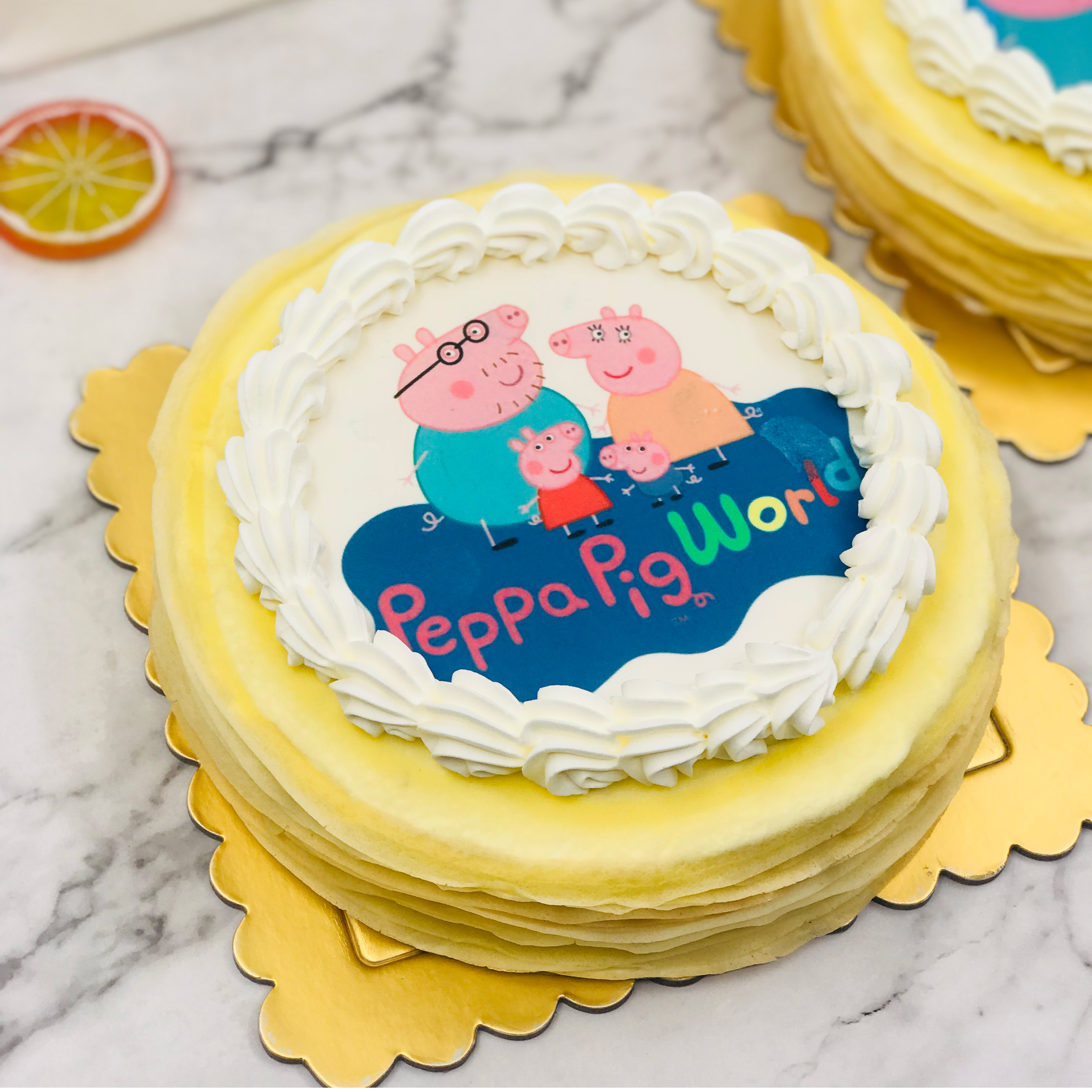 小猪佩奇芒果千层蛋糕(全国包邮)