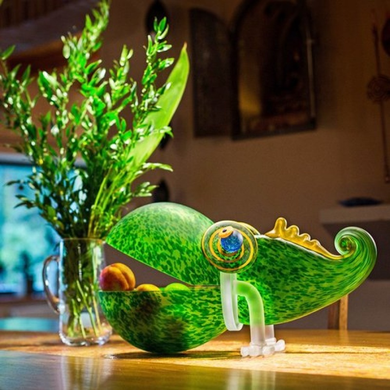 borowski玻璃艺术摆件装饰品大变色龙碗摆件创意实用家居礼物定制工艺
