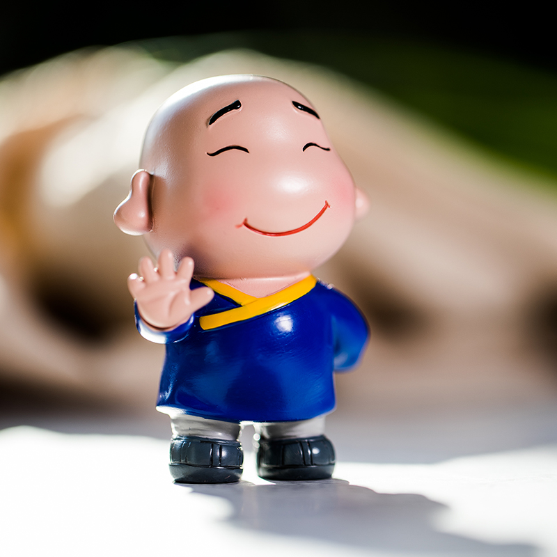 妙小禅三兄弟公仔礼盒 佛系文艺小沙弥 树脂彩绘