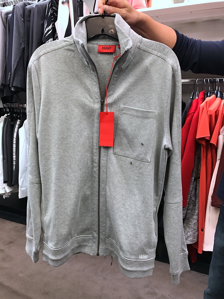 纽约大宝 hugo boss 男士红标纯色春秋立领百搭休闲卫衣外套