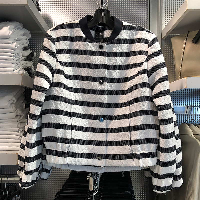 纽约大宝 armani exchange/阿玛尼ax 女士棒球领夹克外套