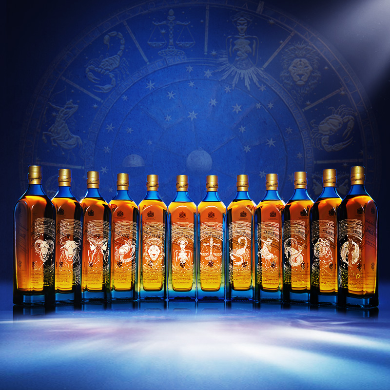 尊尼获加蓝牌威士忌星座瓶200ml*12瓶