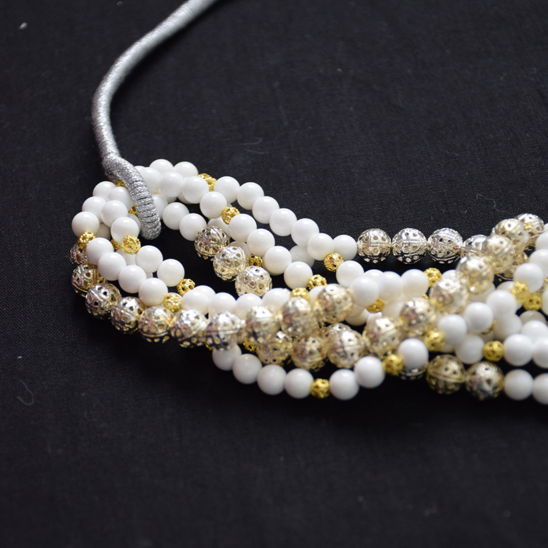 金银珠百搭装饰项链