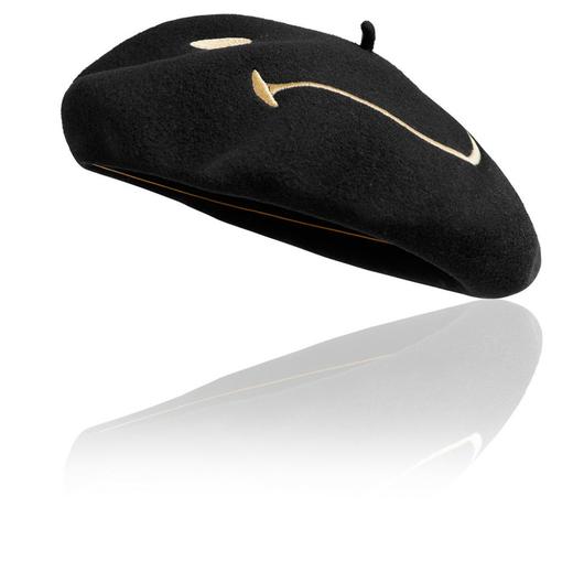 北京仓｜LAULHERE-SMILEY-经典黑色 贝雷帽［法国设计师］ 商品图1