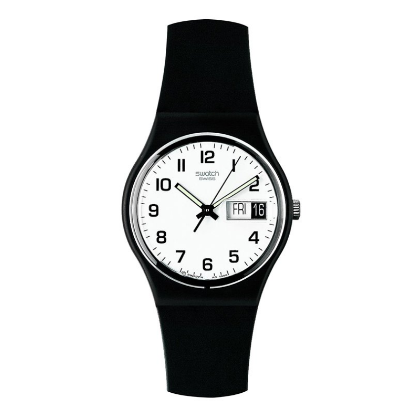 *swatch 斯沃琪 色彩密码系列 日历星期夜光 黑白石英男女手表 再一次