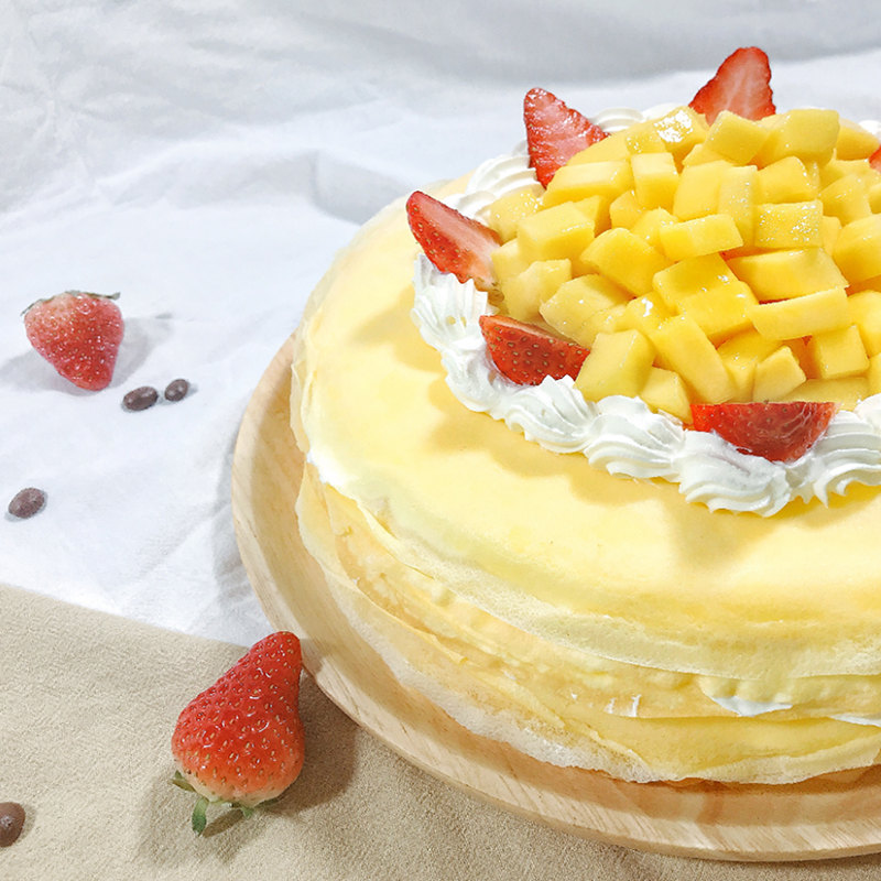 榴莲千层生日蛋糕乳脂奶生日款两磅每一口都能咬到满满的榴莲果肉