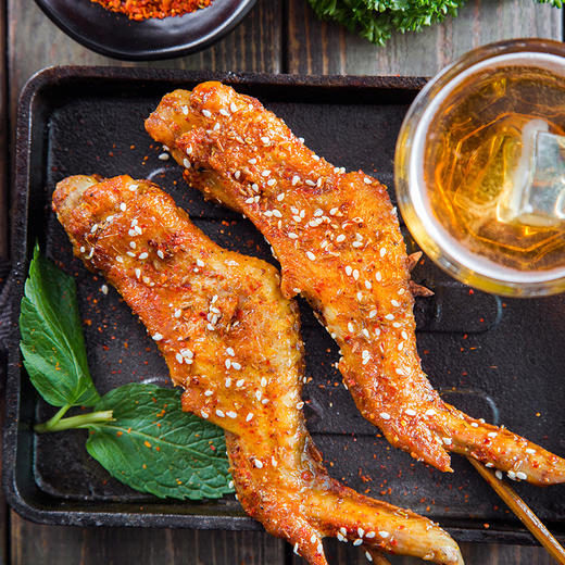 鸡全翅串 5串 烧烤食材半成品