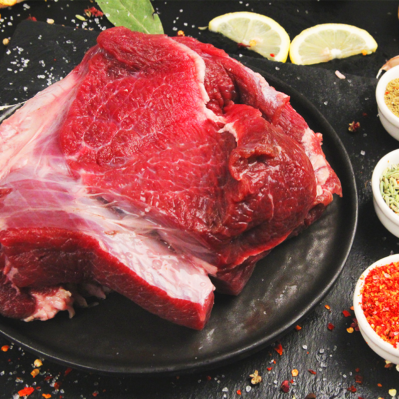 【新鲜屠宰】【巴扎享 】新疆放牧小褐牛纯后腿瘦肉4斤