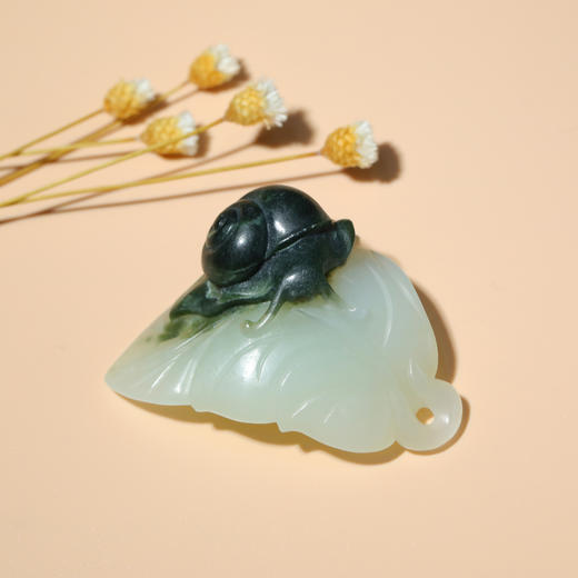 和田玉（白玉）独籽挂件-- 安居乐业 16g 商品图1