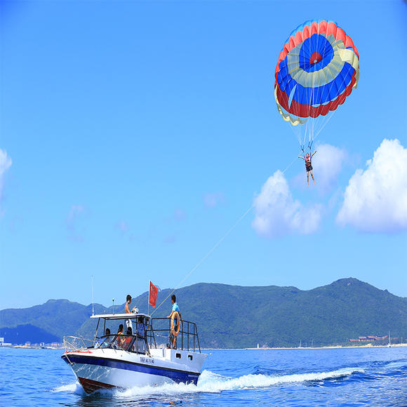 空中拖伞,海上项目空中拖伞,水上拖曳伞_大山谷图库