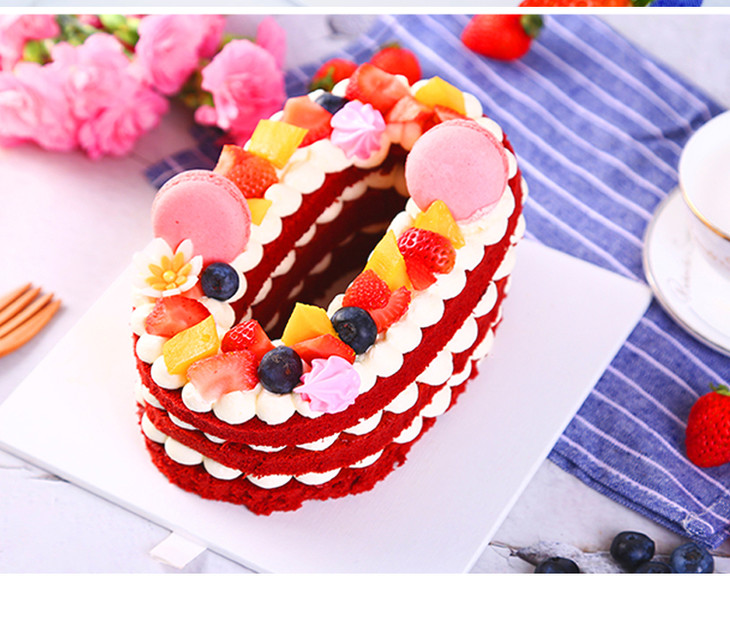 无糖原味ins数字裸蛋糕1个数字