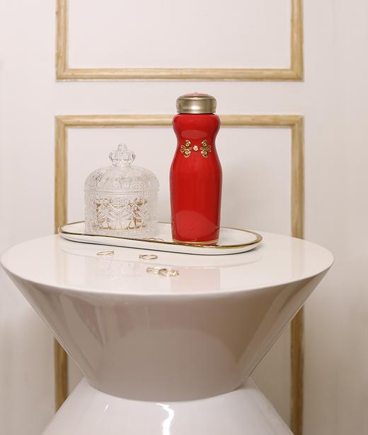 华风旗袍随身杯彩釉鎏金 单层250ml 商品图2