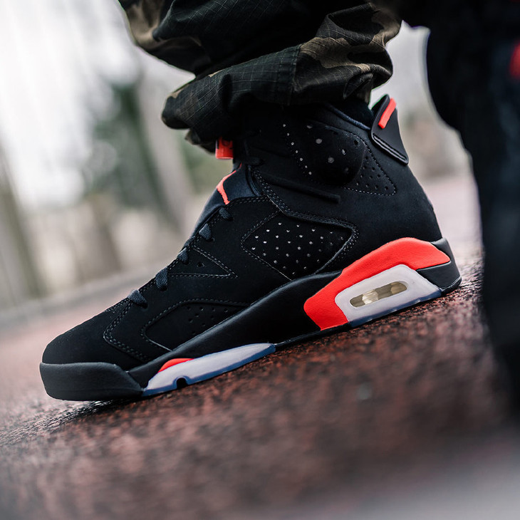 air jordan 6 infrared aj6黑红高帮 19 黑红外线 情侣鞋 384664-060