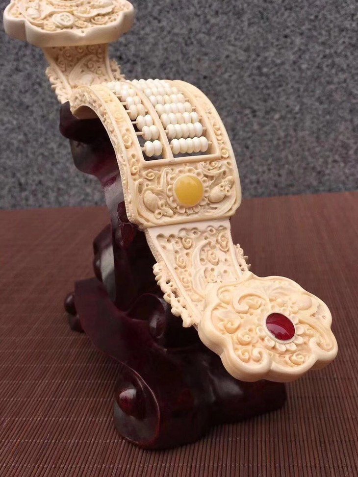 【40275】猛犸象牙【招财如意算盘】福在眼前