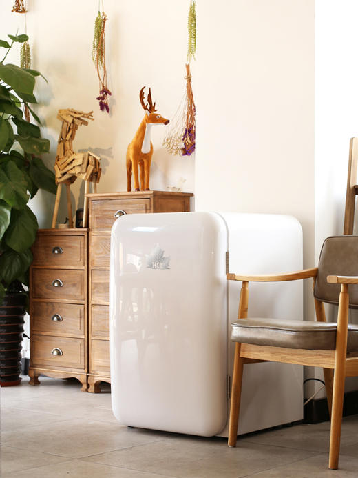 hck哈士奇 bc-130rdc复古冰箱单门家用无霜小冰箱小型电冷藏冷冻彩色