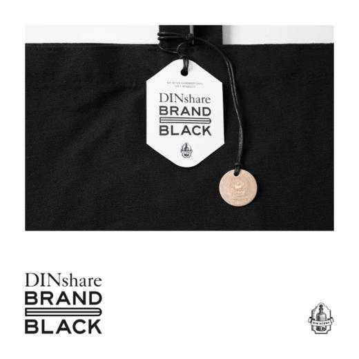 DINshare BRAND BAG 品牌购物环保黑布袋 商品图4